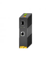 100M індустріальный медіаконвертер AL MC-1P1SMI, 1*100Mbps PoE Port, 1*100Mbps SFP Slot, DIN rail,