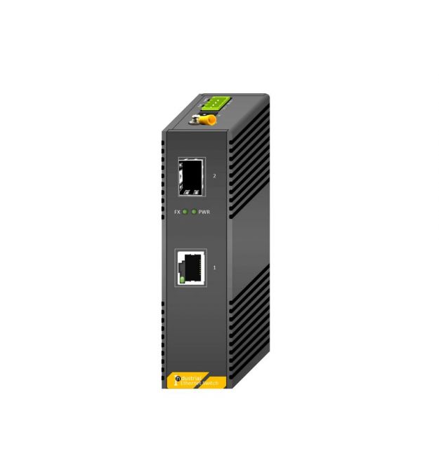 100M індустріальный медіаконвертер AL MC-1P1SMI, 1*100Mbps PoE Port, 1*100Mbps SFP Slot, DIN rail,