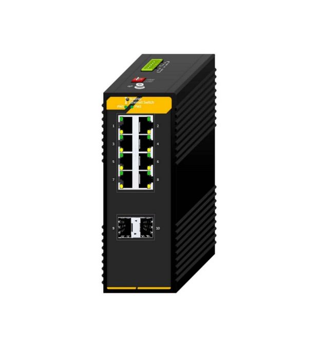 1G індустріальний PoE комутатор L2 Lite AL SW-8P2SGI-L2L, 8*1000Mbps PoE Port, 2*1000Mbps SFP Slot, DIN rail, DC48~54V