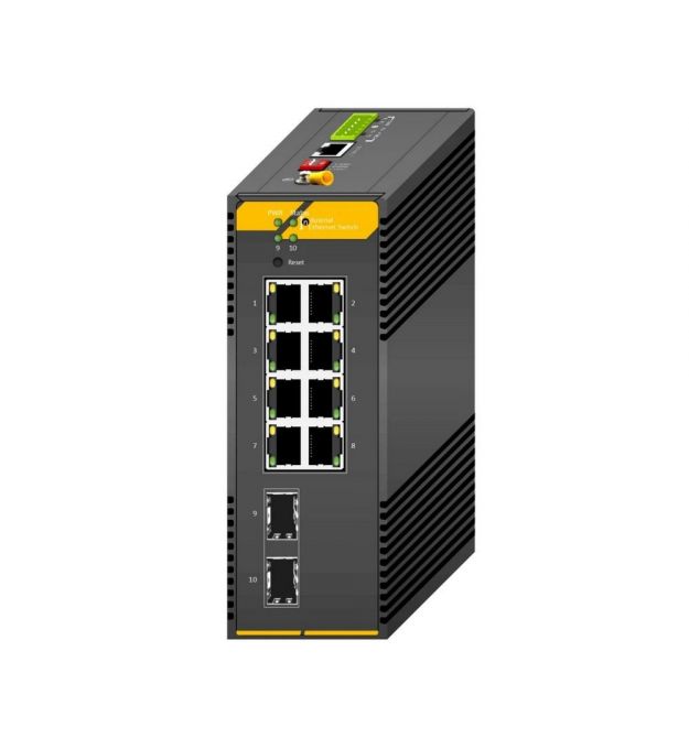 1G індустріальний PoE комутатор L2 AL SW-8P2SGI-L2, 8*1000Mbps PoE Port, 2*1000Mbps SFP Slot, DIN rail, DC48~54V