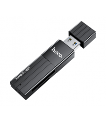 Кардрідер універсальний HOCO HB20 USB 3.0, формат MicroSD, пластик, Black