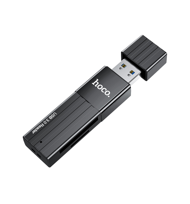 Кардрідер універсальний HOCO HB20 USB 3.0, формат MicroSD, пластик, Black