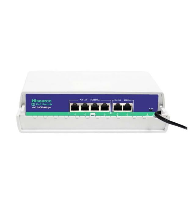 Водонепроникний 6-портовий PoE-комутатор Hi-F0420FBL-C-FS з 4 портами PoE