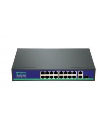 Некерований 19-портовий PoE-комутатор Hi-F1621GBL-C з 16 портами PoE