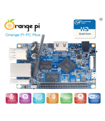 Одноплатний комп&aposютер Orange Pi PC Plus, мікрофон, Wi-Fi, LAN, HDMI, 1GB-RAM power supply 5V 3A