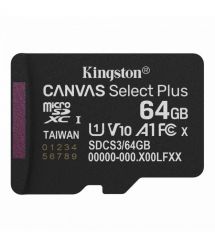 Карта пам'яті microSDXC Kingston 64Gb Canvas Select Plus Gen3 class 10 А1 UHS-I (SDCS3/64GBSP)