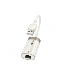 Контролер HOCO UA41 USB 2.0 to Ethernet - Мережевий адаптер 10 - 100Mbps, White, BOX