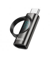 Перехідник HOCO UA32A Type-C(M) - Lighting(F), 60W, індикатор потужності заряду), Black, Box