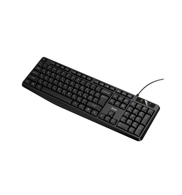 Клавіатура провідна HOCO GM60, USB, 104 клавіші, (Eng - Pyc), Black, Box