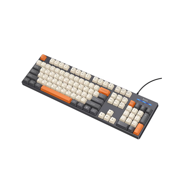 Клавіатура провідна HOCO GM61, USB, 104 клавіші, (Eng - Pyc), Gray, Box