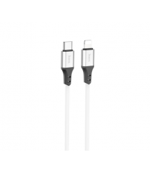Кабель Hoco X86 silicone, Type C-Lighting, 60W, White, довжина 1м, BOX