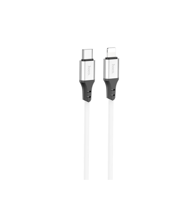 Кабель Hoco X86 silicone, Type C-Lighting, 60W, White, довжина 1м, BOX
