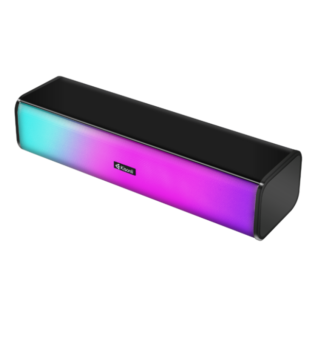 Колонки 2.0 Kisonli i-630BT, для ПК і ноутбука, USB + 3.5mm, 2x3W, 20Hz- 20KHz, Black, BOX, Q40