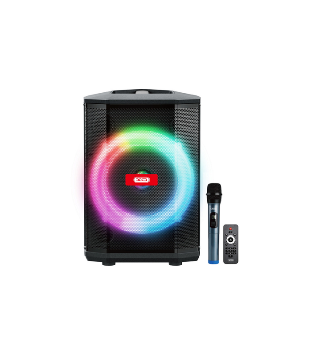 Колонка-караоке XO F53 Star Shepherd EU 8-дюймова колонка RGB Bluetooth Speaker 40W, BT5.0, USB - TF, 4-10 год чорна, 251&amptim