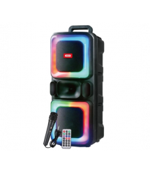 Колонка-караоке XO F55 Boat Boat 8 Dual Speaker RGB Bluetooth Speaker 20W, BT5.0, USB - TF, 4-10h чорний, 249&amptimes214&amptim