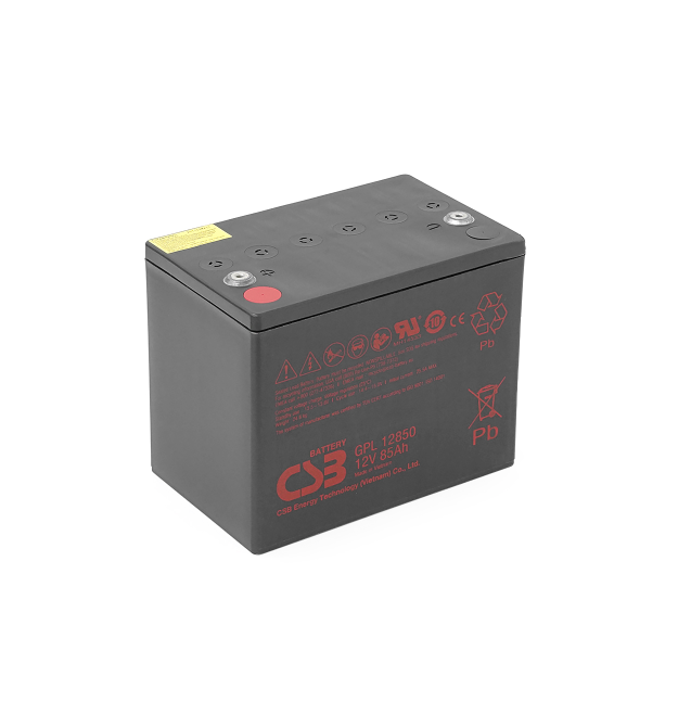 Акумуляторна батарея CSB GPL12850, 12V 85Ah (261х168х213 (220), 24.6 kg. black