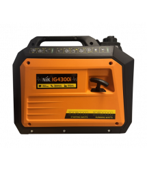 Генератор інверторний бензин NIC IG4300I, однофазний 220V, 50Hz, 3.2KW, мідна обмотка, ручний пуск, об&aposєм 5л. 23кг