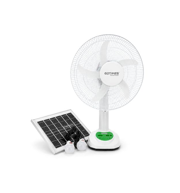 Вентилятор GDTIMES GD 8069LI-16, 16, Solar+ вбудований акумулятор, 2*USB лампочки, Box