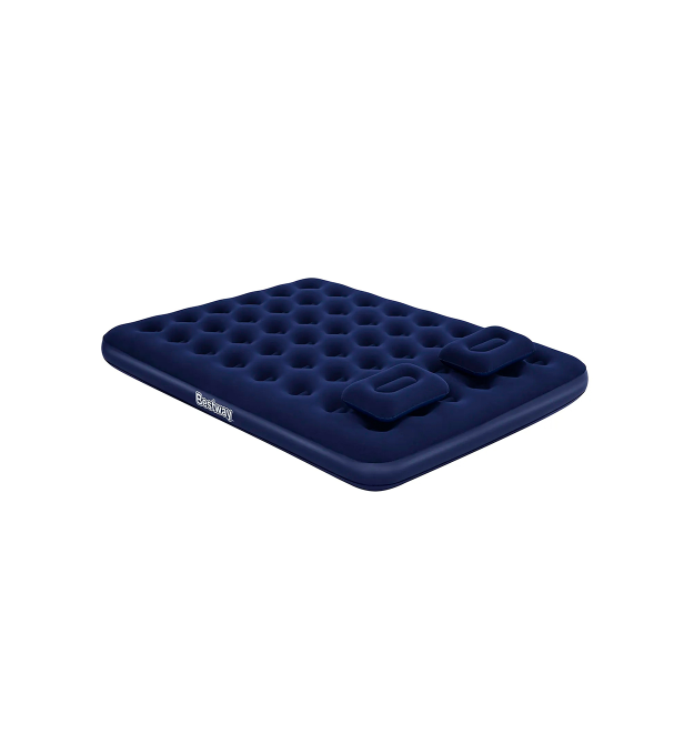 Надувний матрац Bestway з двома подушками та насосом, 203х152х22см, Blue. Box