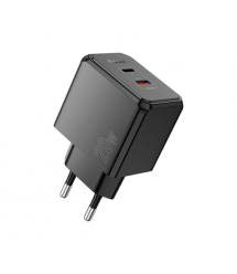 Набір СЗУ HOCO CS16A+ кабель Туре-С - Lighting, 1xUSB-C+1xLighting, PD20W, Black, Box