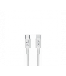Кабель Type-C to Type-C (male to male) XO-NB-Q298, Підтримка SIC, QC3.0, PD до 240Вт, 480Mbps, довжина 1.0м, Силиконове обплетен