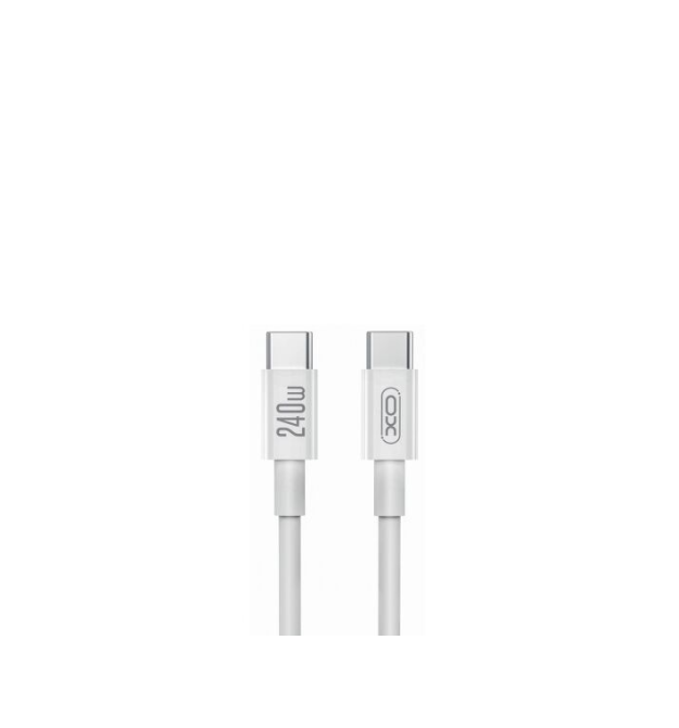 Кабель Type-C to Type-C (male to male) XO-NB-Q298, Підтримка SIC, QC3.0, PD до 240Вт, 480Mbps, довжина 1.0м, Силиконове обплетен