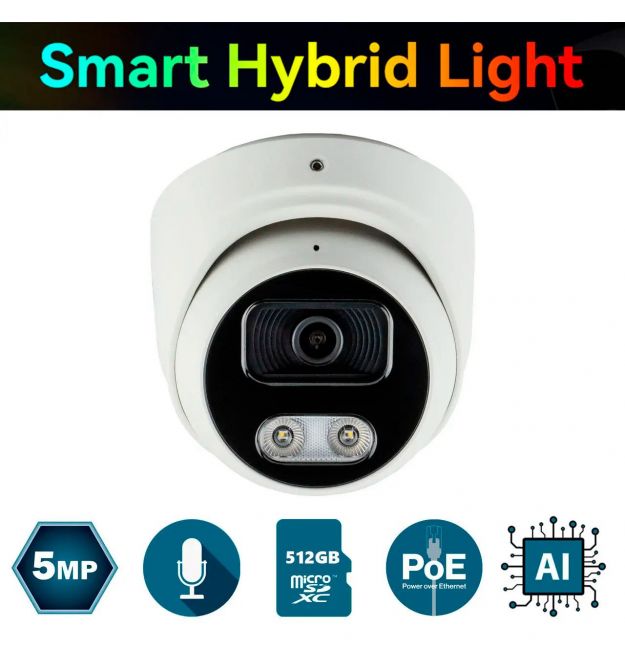 IP-видеокамера 5 Мп SEVEN IP-1015PA-DL white 2,8 мм с умной двойной подсветкой