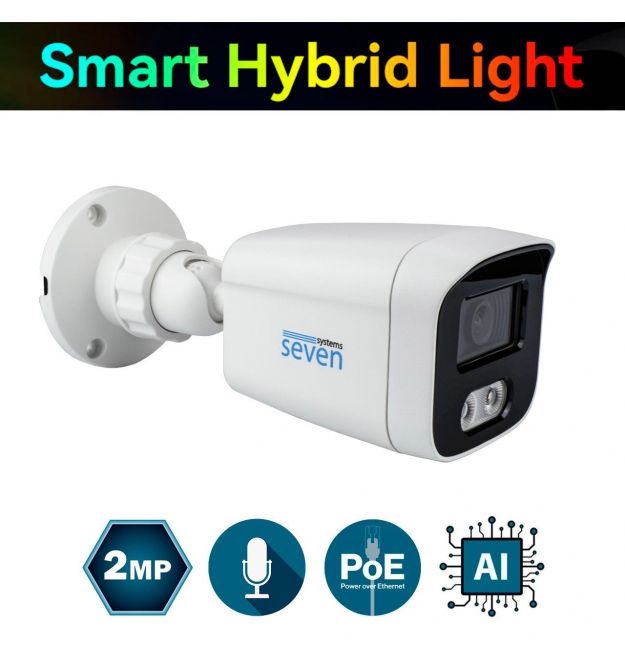 IP-видеокамера 2 Мп уличная SEVEN IP-1022PA white 2,8 мм