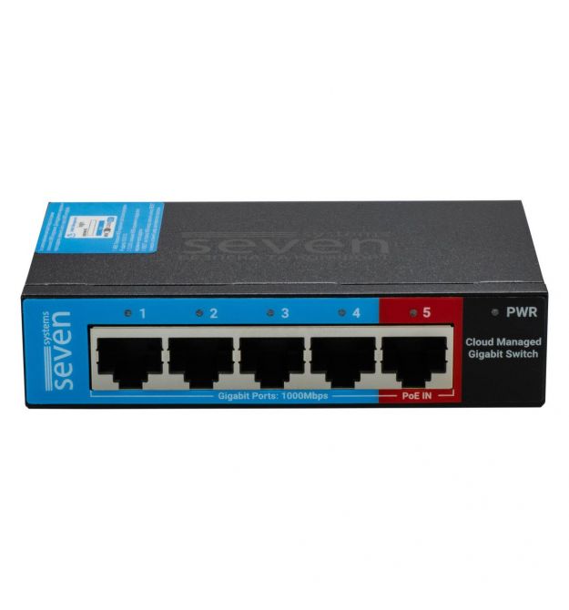 Гигабитный управляемый 5-ти портовый коммутатор SEVEN GS105