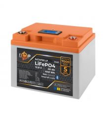 Аккумулятор LP LiFePO4 12,8V - 50 Ah (640Wh) (BMS 40A/40А) пластик LCD Smart BT