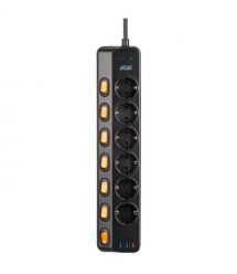 Удлинитель сетевой 2E 3м 6xТипF 16A