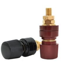 Железная винтовая клемма 8mm черная+красная