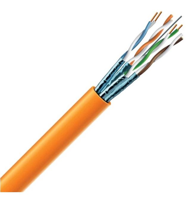 Кабель витая пара ЗЗЦМ (S-FTP медь внутренний) Cat 6A 4x2x23 AWG LSZH (к) 305 м