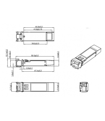 Модуль SFP+ 10G BASE-BX 1SM WDM LC 20km TX1270-RX1330nm DOM