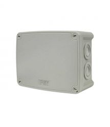 Коробка розподільча KP123GSF сіра IP66 з 10 кабельними вводами, з сальниками і кріпленнями