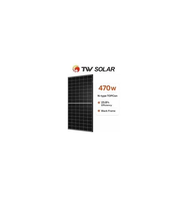 Сонячна панель Tongwei TWMNH-48HW470W (470W | Monofacial | Black Frame)