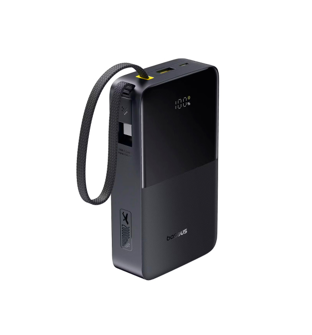 PowerBank Baseus EnerFill FС51 Bipow 2 Pro Digital Display Fast Charge 30000mAh 22.5W, 2*USB+Type-C, PD3.0, QC3.0, Black, Q20