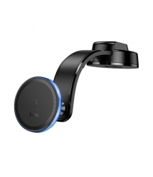 Автоутримувач HOCO HW25+ Wireless Charging 15W, кріплення на торпеду, затискач 50-90мм, Black, Box