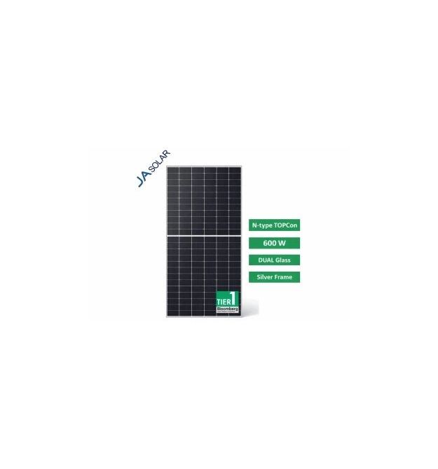 Сонячна панель JA Solar JAM72D40-600-MB (600W | Bifacial | Silver Frame)