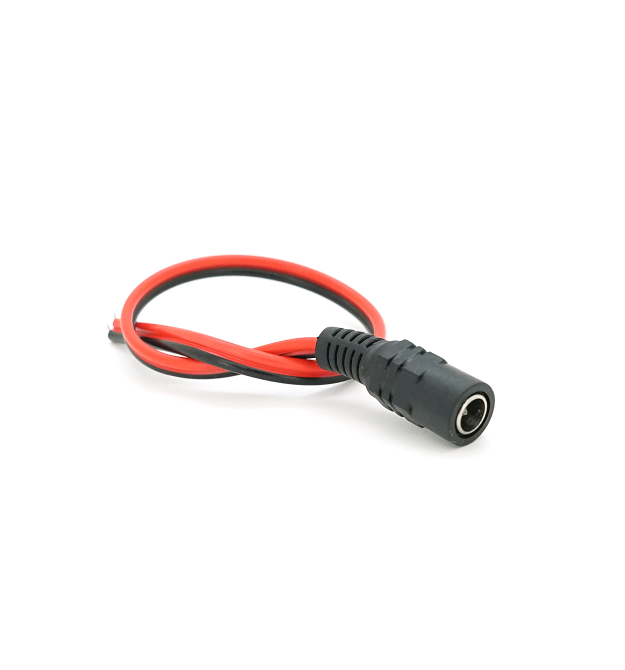 Роз&aposєм живлення DC-F (D 5,5x2,5мм) - кабель довжиною 30см, Red - Black
