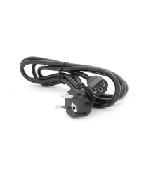 Кабель живлення Schuko CEE7 - 7-C13, 1.8M, CCA, 1.5mm, OEM (євровилка), black, Q25 - 200