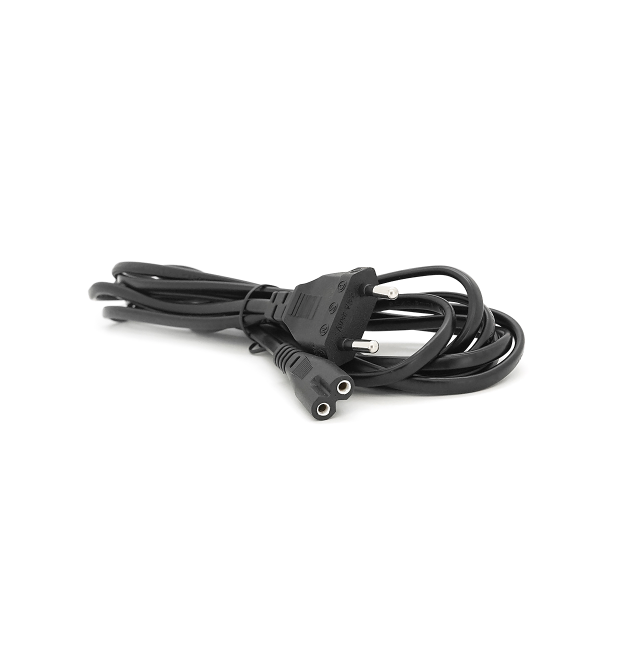 Кабель живлення 3.0m, 0.5mm, PC-184 - 2 CEE7 - 16-C7 2 pin (для побутової техніки), Black, OEM Q325