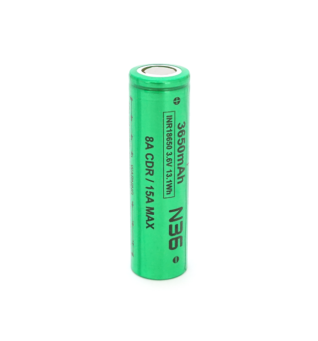 Акумулятор 18650 Li-Ion Vapcell INR18650 N36, 3650mah, 15A, 4.2 - 3.6 - 2.5V