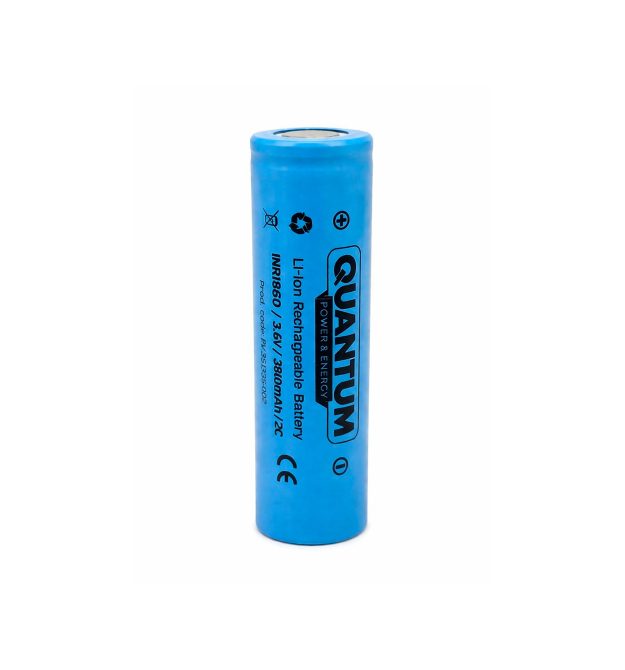 Акумулятор 18650 Li-Ion QUANTUM INR18650FT 3800mAh 2C, 3.6V, Blue