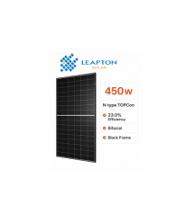 Сонячна панель Leapton LP182*210-M-48-NB-450W (450W, bifacial, black frame)