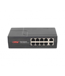8ми портовий Smart PoE комутатор ONV-H1108PEBS, 8хРоЕ 100Мбіт + 2хUplink 100Мбіт, IEEE802.3af - at, потужність 100Вт, пластик