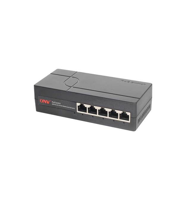 4х портовий Gigabit Smart PoE комутатор ONV-H3054PEBS, 4хРоЕ 1000Мбіт + 1хUplink 1000Мбіт, IEEE802.3af - at, потужність 65Вт, пл