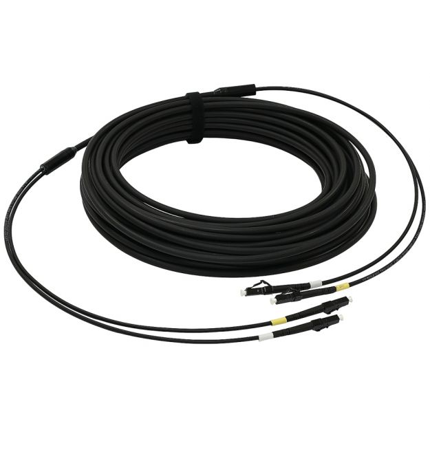 Патчкорд LC-UPC-LC-UPC SM, 5мм, 3мм armored branch, зовнішнього виконання 20 м, Duplex