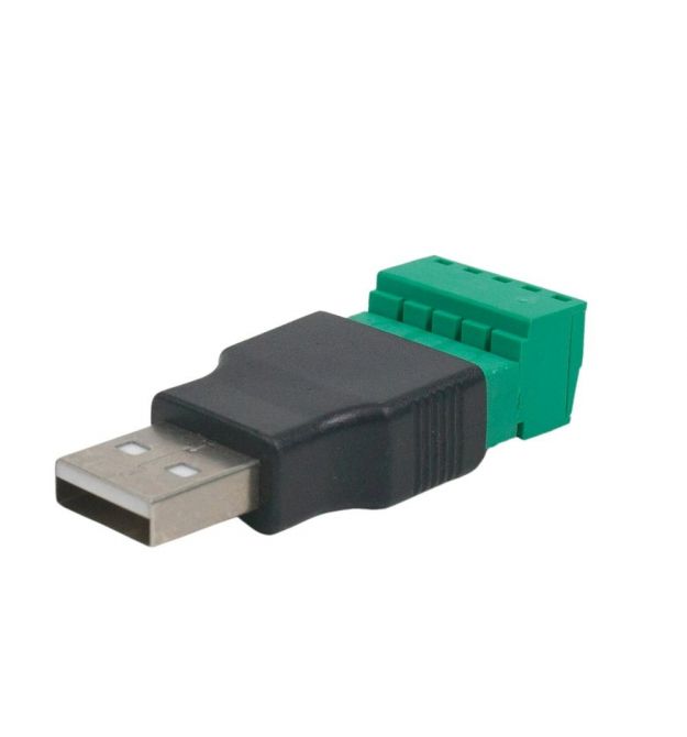 Разъем USB под зажим (male)