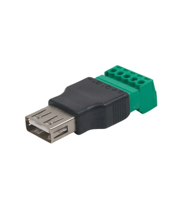 Разъем USB под зажим (female)
